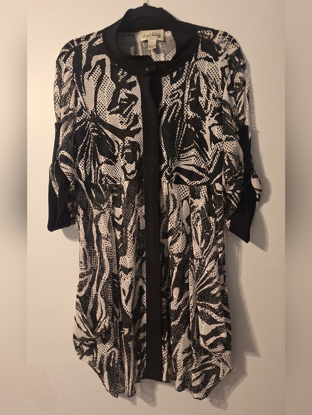 Joseph Ribkoff Mesh Button-Front Jacket - Picture 10 of 12